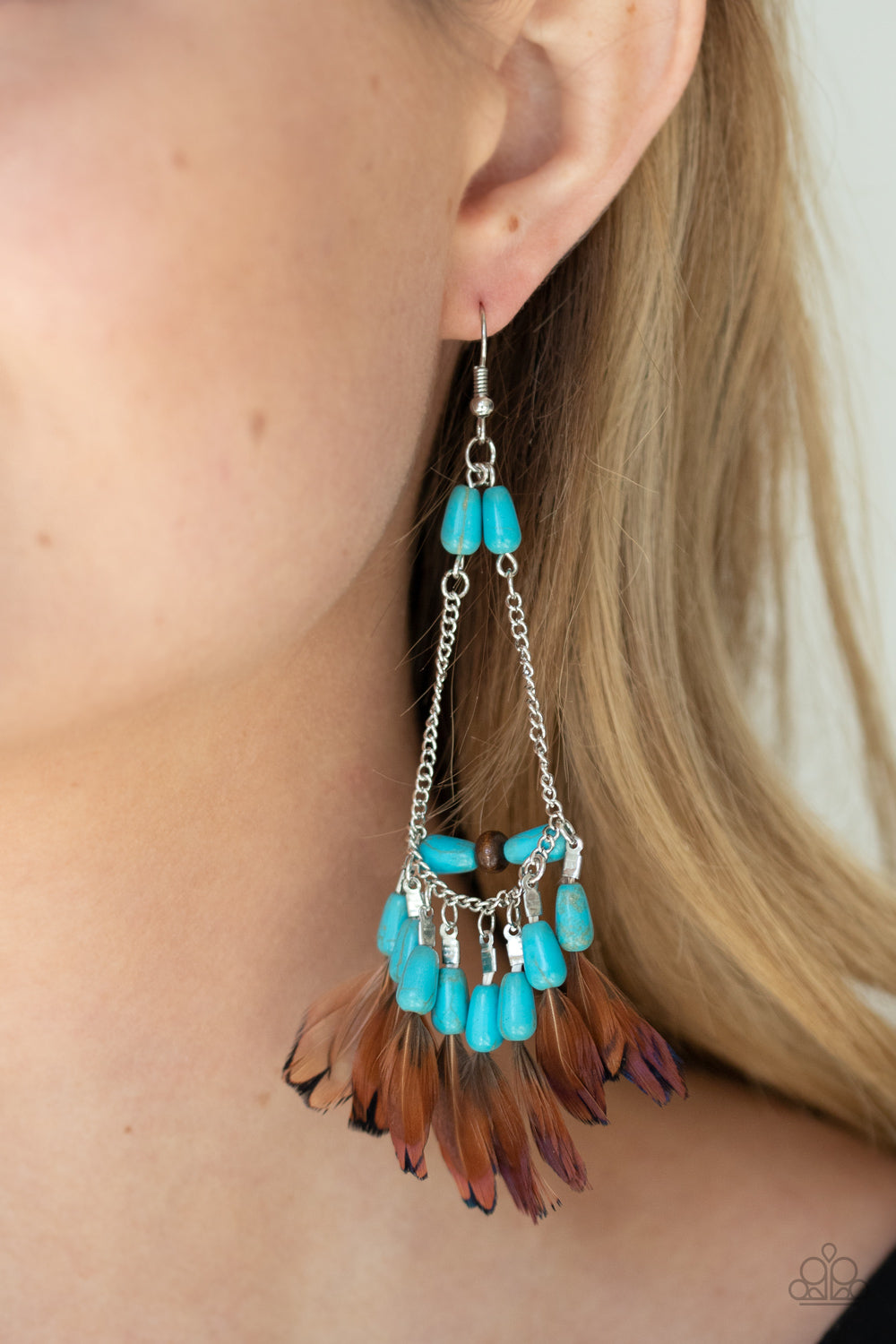 Paparazzi Accessories: Haute Hawk - Blue Earring