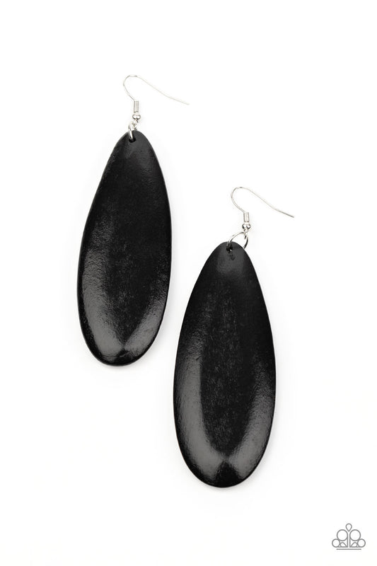 Paparazzi Accessories: Tropical Ferry - Black Earring