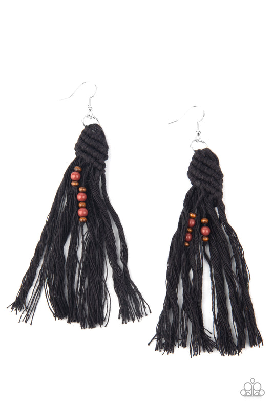 Paparazzi Accessories: Beach Bash - Black Earring