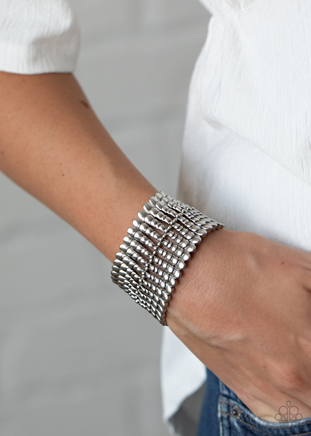 Paparazzi Accessories: Level The Field - Silver Bracelet