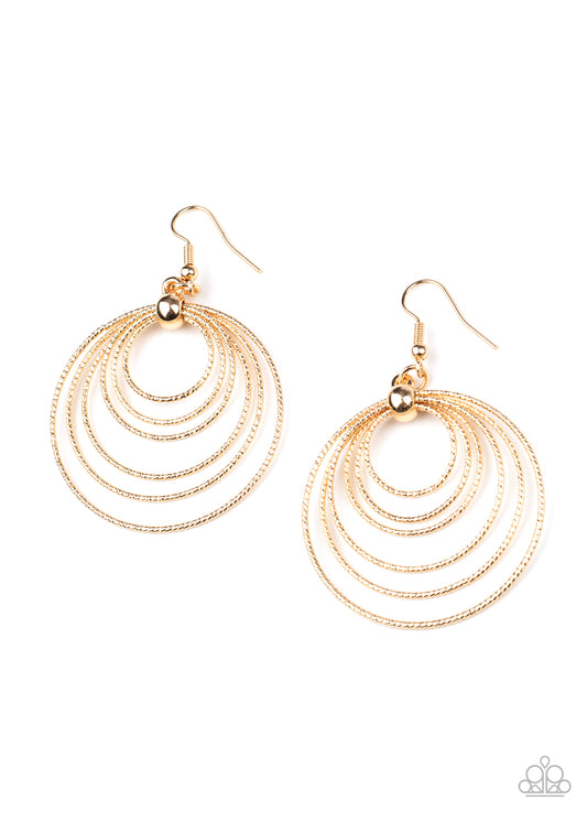 Paparazzi Accessories: Elliptical Elegance - Gold Earring