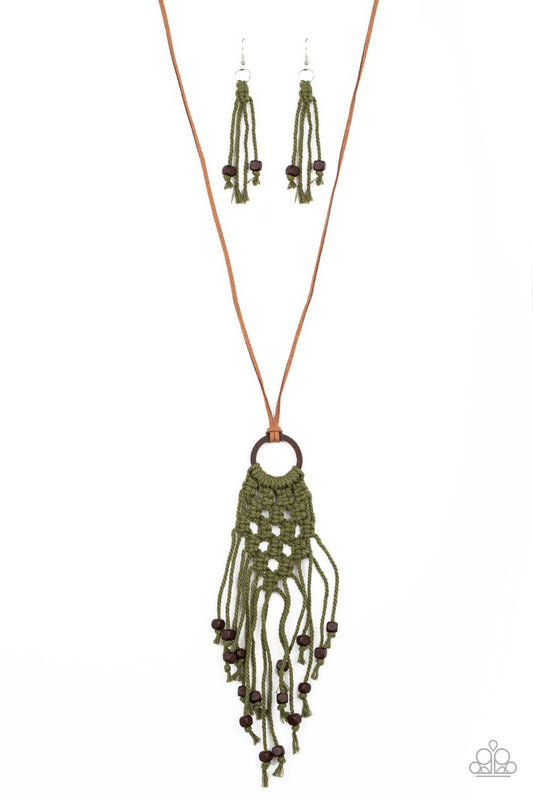 Paparazzi Accessories: It’s Beyond MACRAME! - Green Necklace