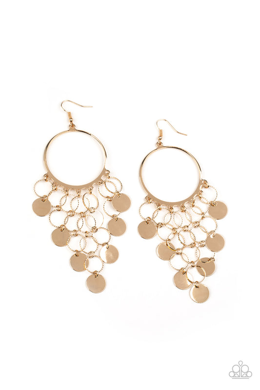 Paparazzi Accessories: Take a CHIME Out - Gold Earring