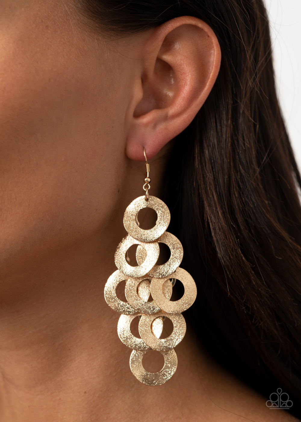 Paparazzi Accessories: Scattered Shimmer - Gold Earring