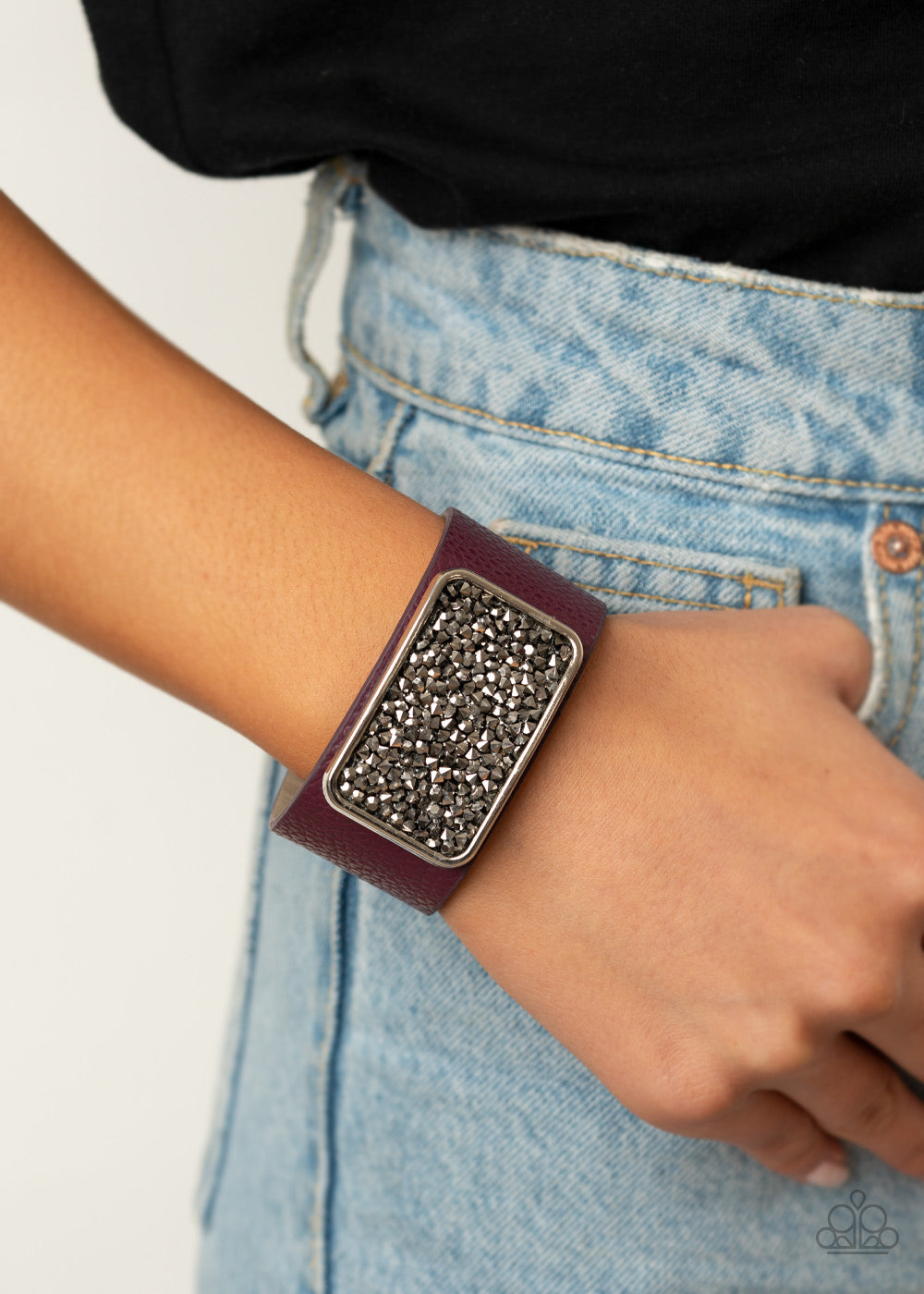 Paparazzi Accessories-Interstellar Shimmer - Purple Bracelet