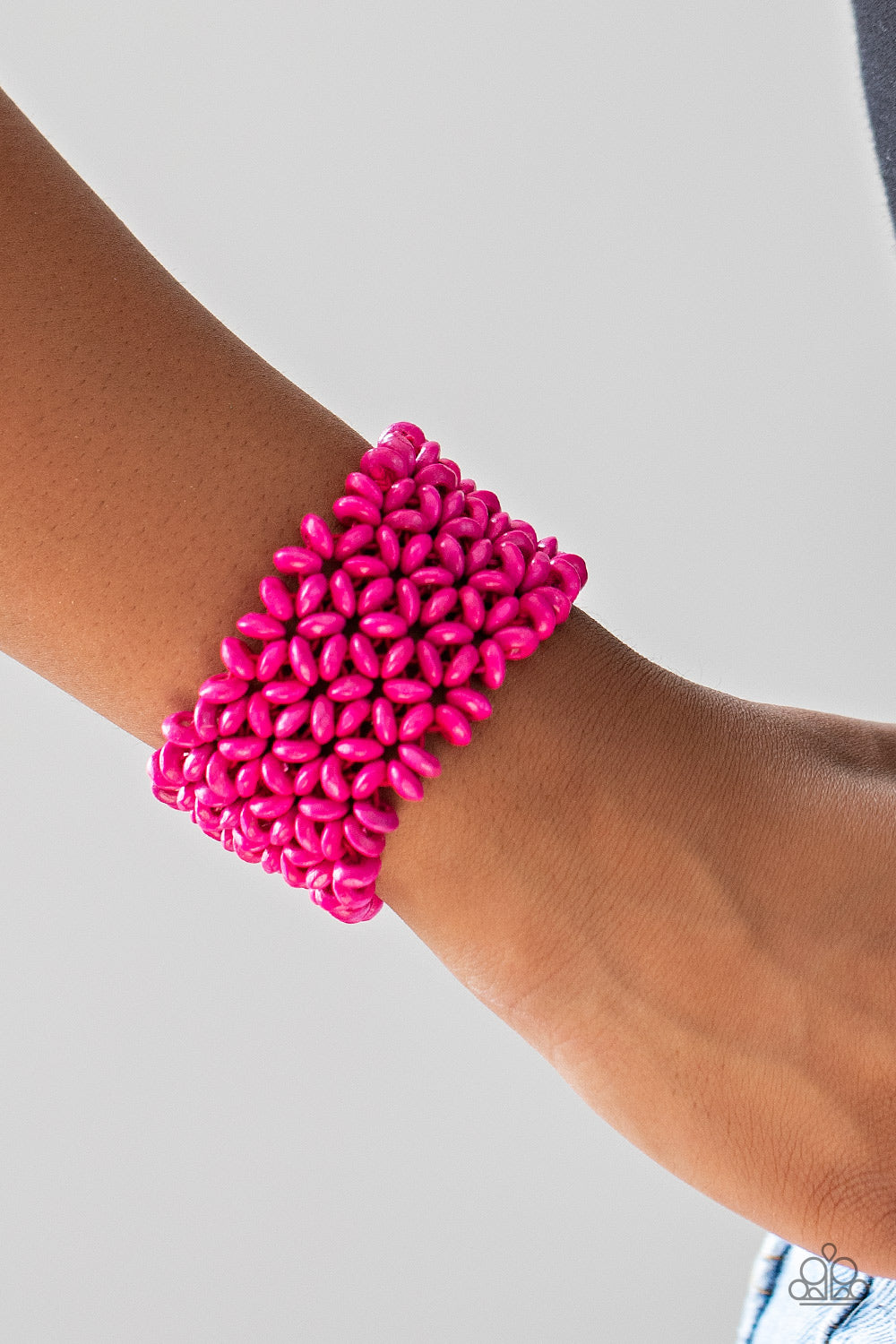 Paparazzi Accessories; Island Expression - Pink Bracelet