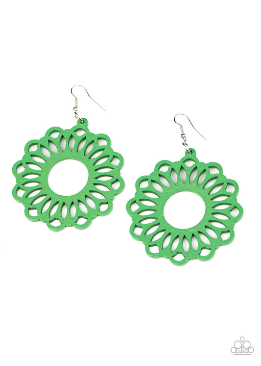 Paparazzi Accessories: Dominican Daisy - Green Earring