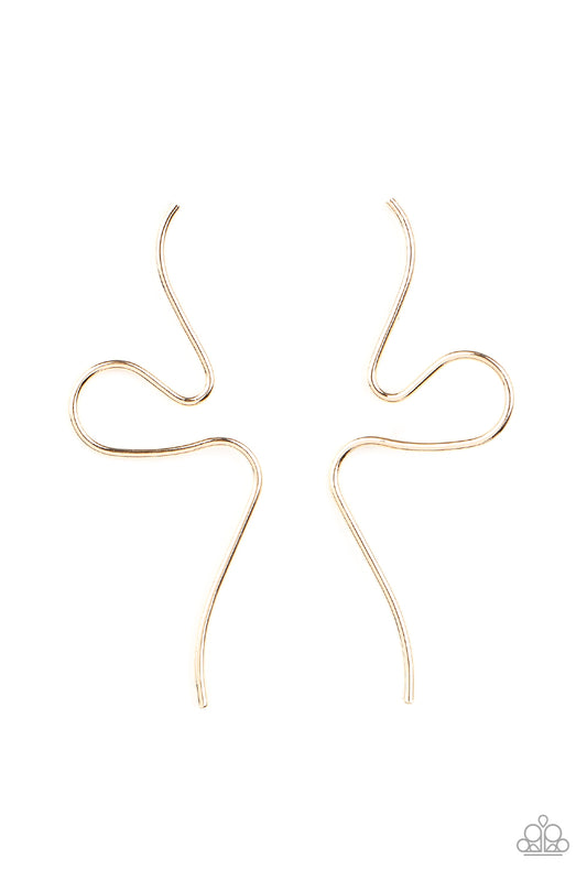 Paparazzi Accessories: Heavy Metal Minimalist - Gold Earring