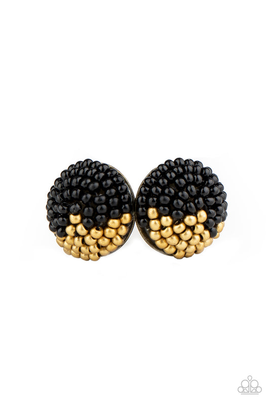 Paparazzi Accessories: As Happy As Can BEAD - Black Earring
