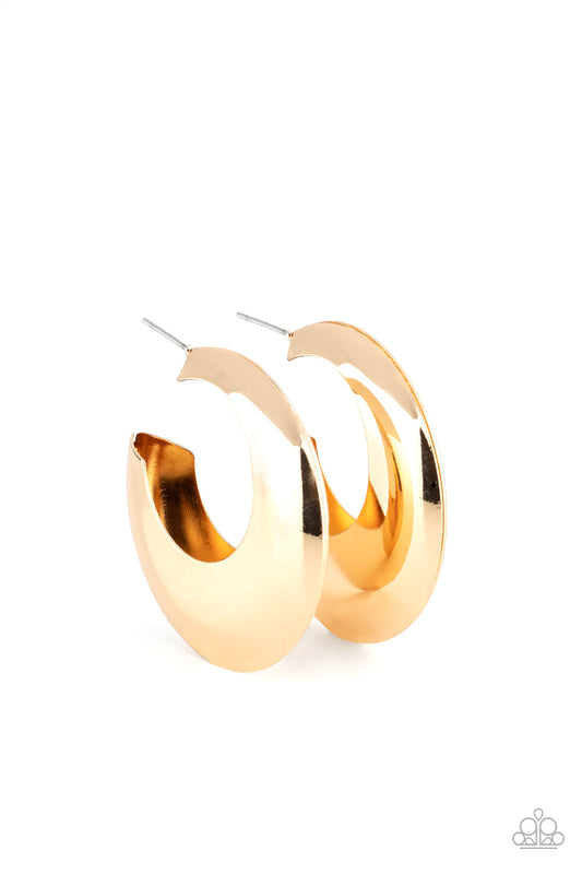 Paparazzi Accessories: Chic CRESCENTO - Gold Earring