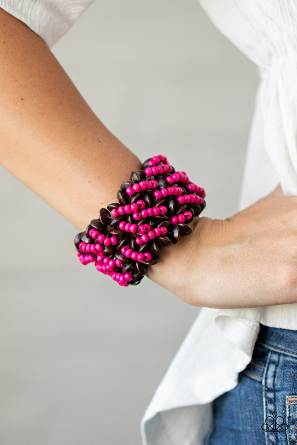 Paparazzi Accessories: Cozy in Cozumel - Pink Bracelet