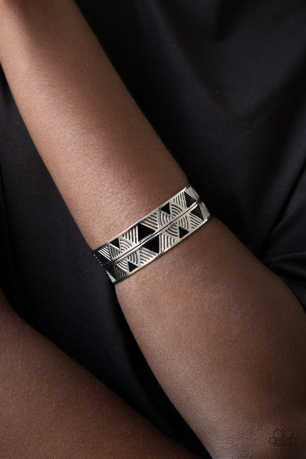 Paparazzi accessories: Hidden Glyphs - Black Bracelet