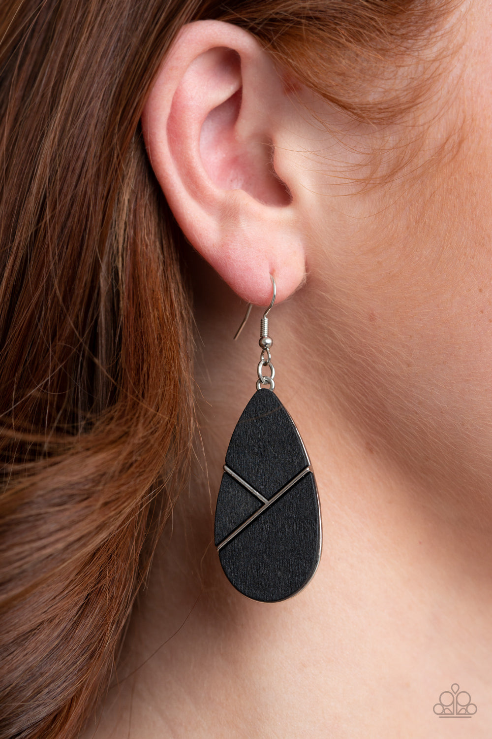 Paparazzi Accessories: Sequoia Forest - Black Wood Earring