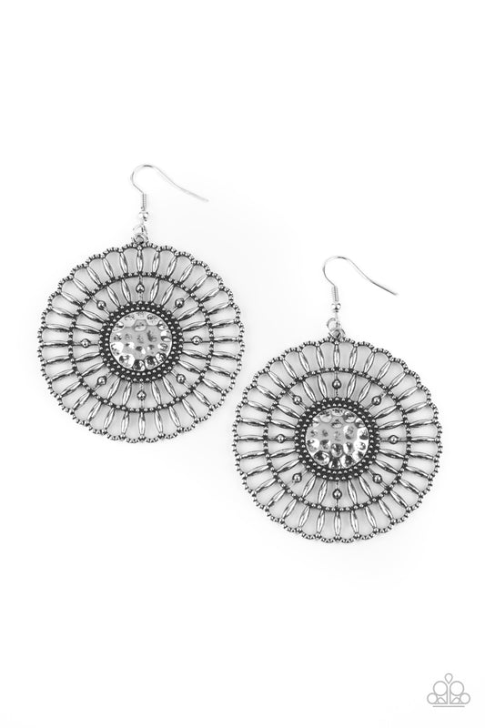 Paparazzi Accessories: Rustic Groves - Silver Earrings