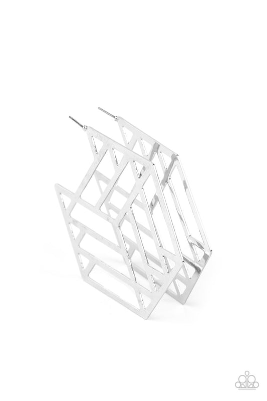 Paparazzi Accessories: Gotta Get GEO-ing - Silver Earring