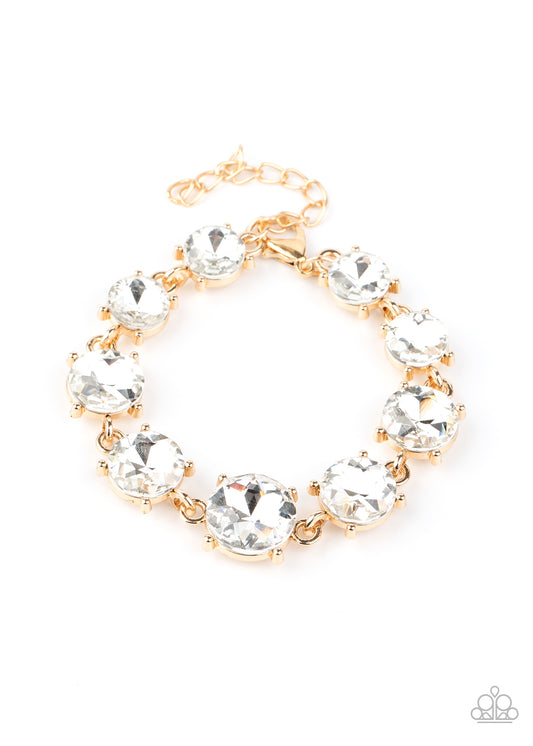 Paparazzi Accessories: Cant Believe My ICE - Gold Bracelet