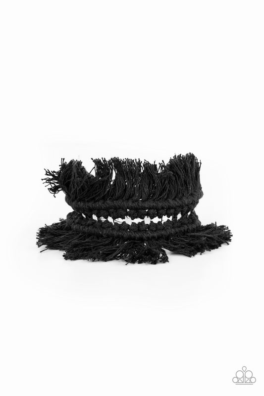 Paparazzi Accessories: Homespun Hardware - Black Bracelet