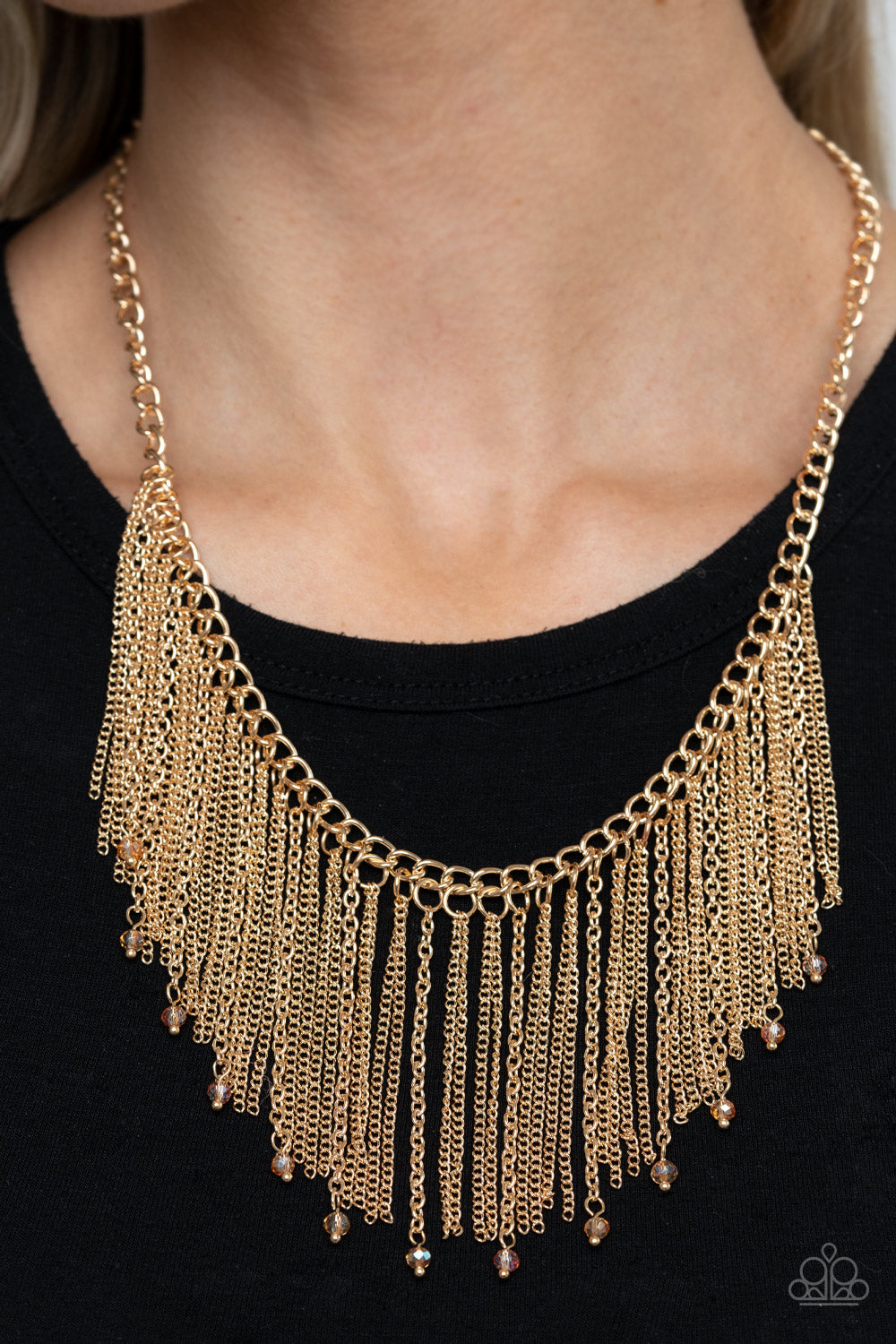 Paparazzi Accessories: Cue The Fireworks - Gold Necklace