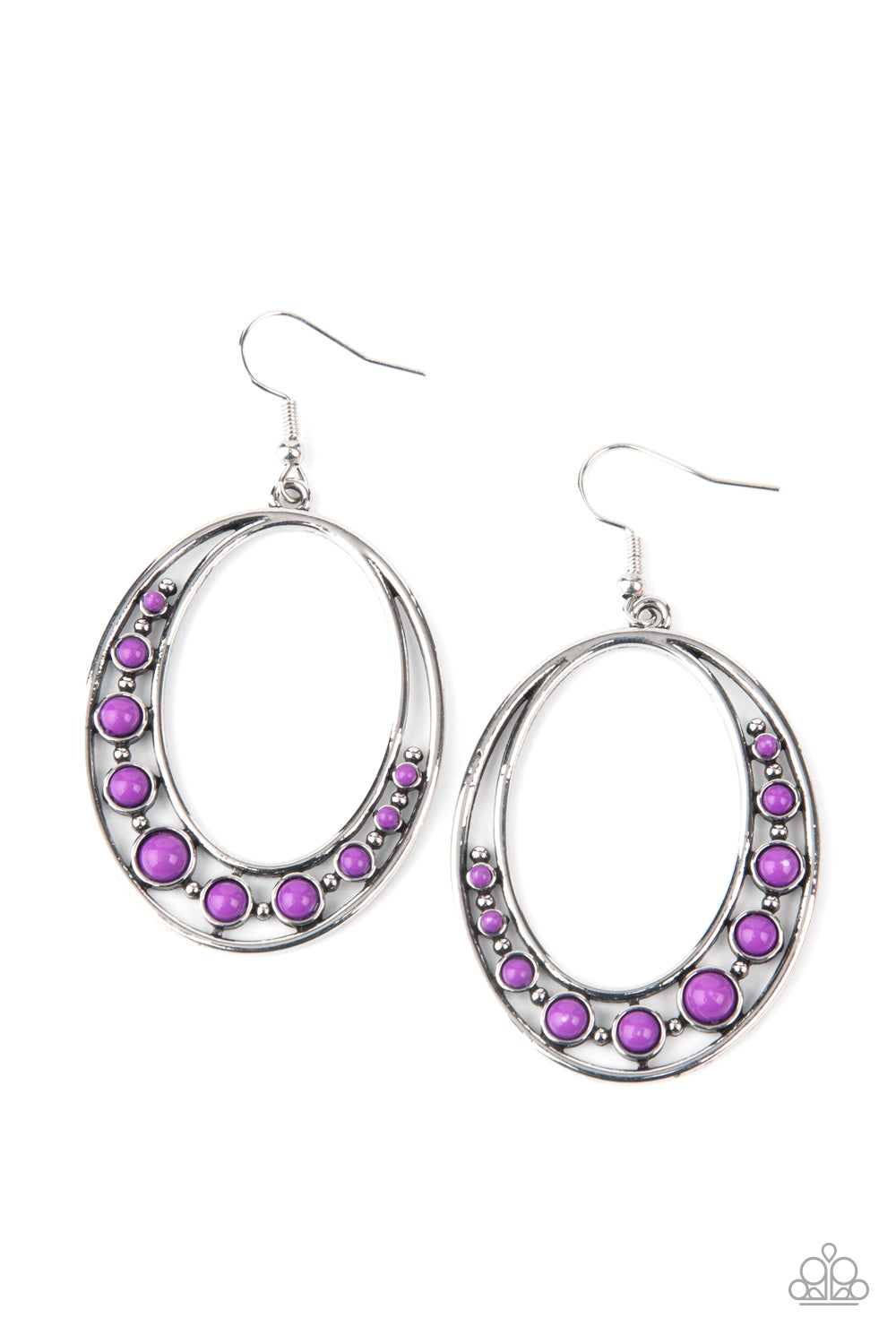 Paparazzi Accessories: Crescent Cove - Purple Earring