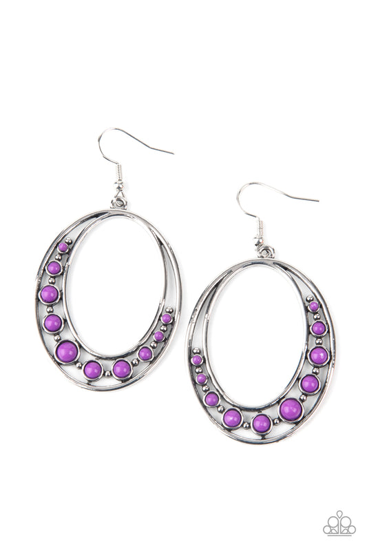 Paparazzi Accessories: Crescent Cove - Purple Earring