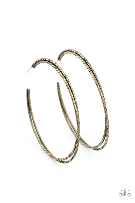 Paparazzi Accessories: Curved Couture - Brass Earring