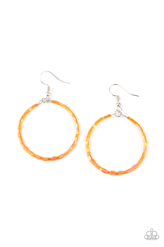 Paparazzi Accessories: Colorfully Curvy - Orange Earring