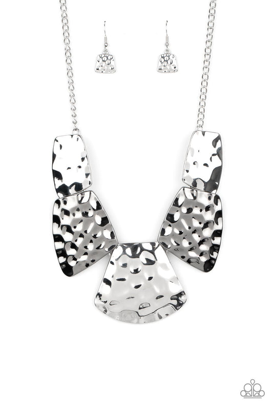 Paparazzi Accessories: HAUTE Plates - Silver Necklace