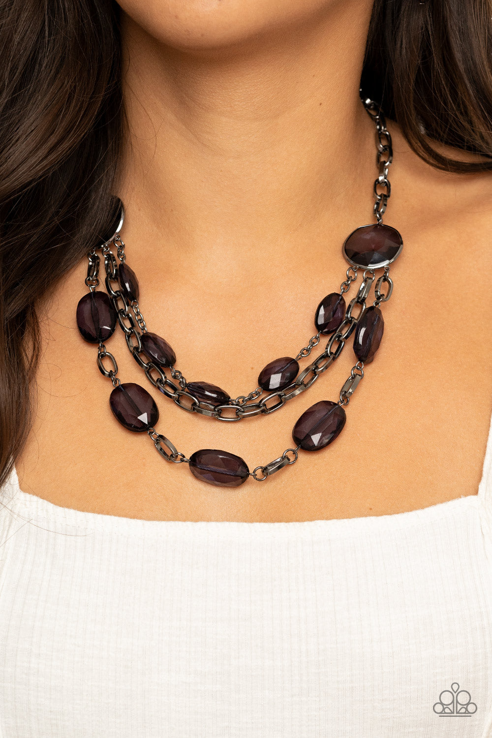 Paparazzi Accessories: I Need a GLOW-cation - Black Necklace
