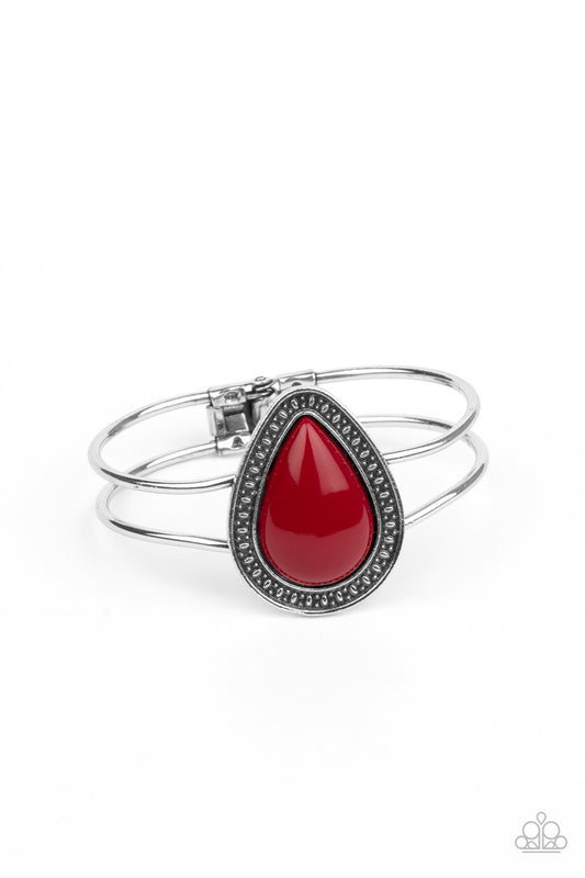 Paparazzi Accessories: Over The Top Pop - Red Bracelet