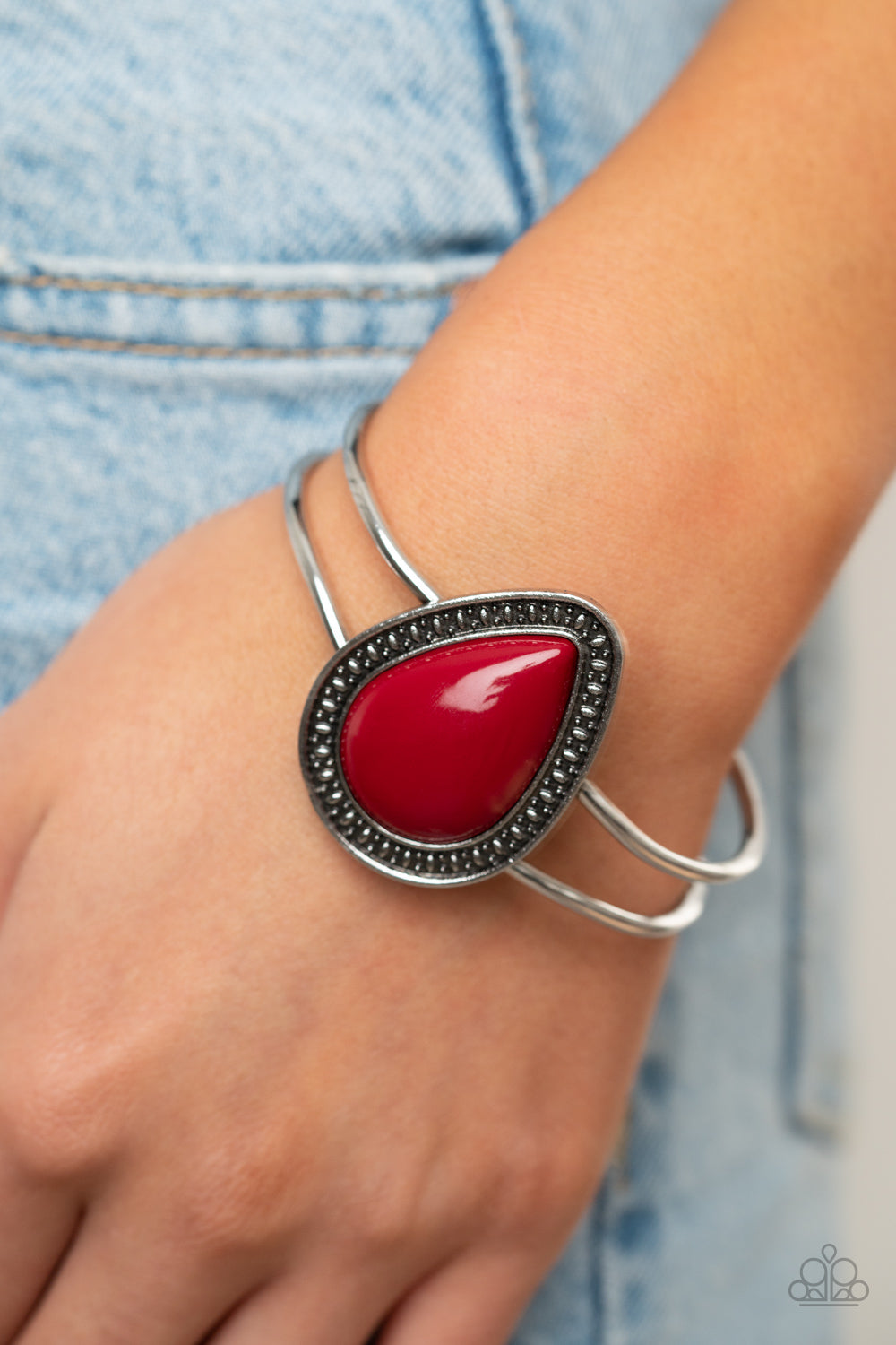 Paparazzi Accessories: Over The Top Pop - Red Bracelet