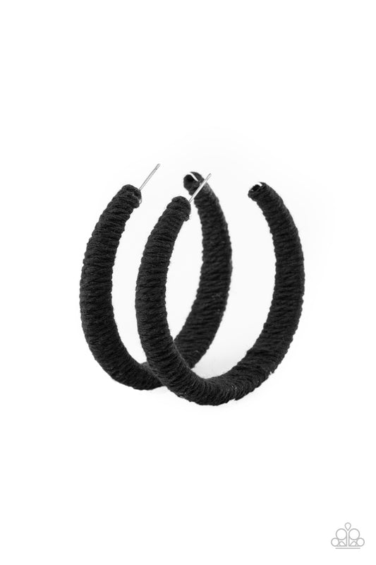 Paparazzi Accessories: TWINE and Dine - Black Earring