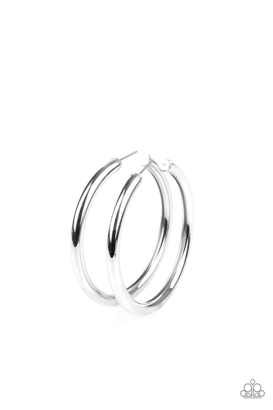 Paparazzi Accessories: Curve Ball - Silver Earring