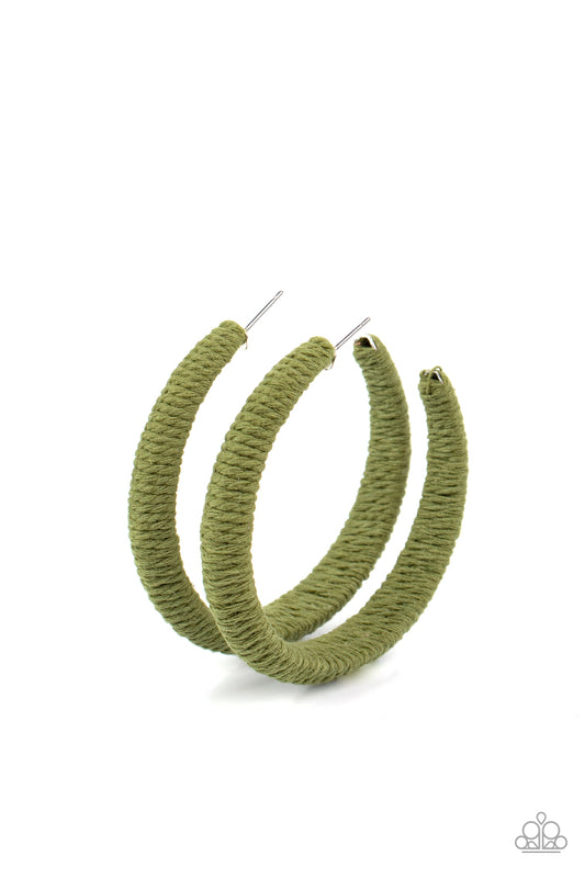 Paparazzi Accessories: TWINE and Dine - Green Earring