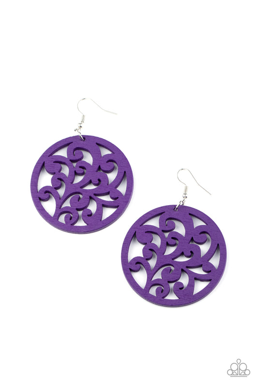 Paparazzi accessories: Fresh Off The Vine - Purple Earring