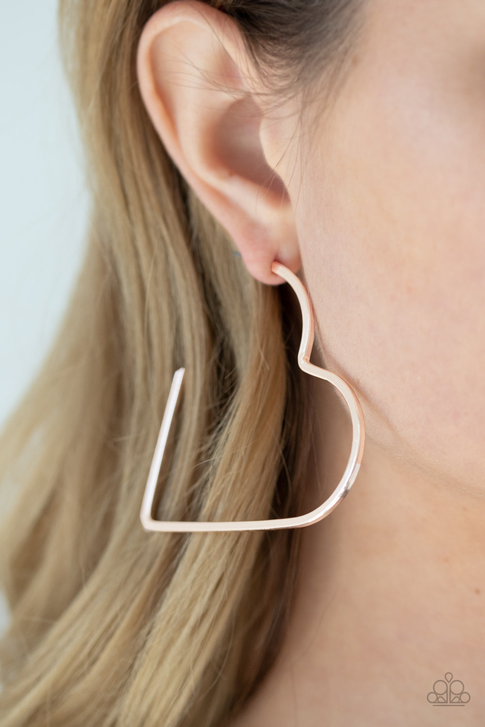 Paparazzi Accessories: I HEART a Rumor - Rose Gold Earring
