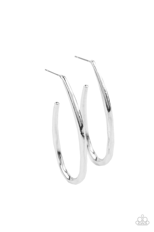 Paparazzi Accessories: Totally Hooked - Silver Earring