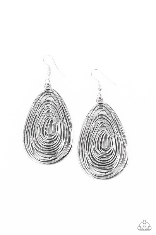 Paparazzi Accessories: Rural Ripples - Silver Earring