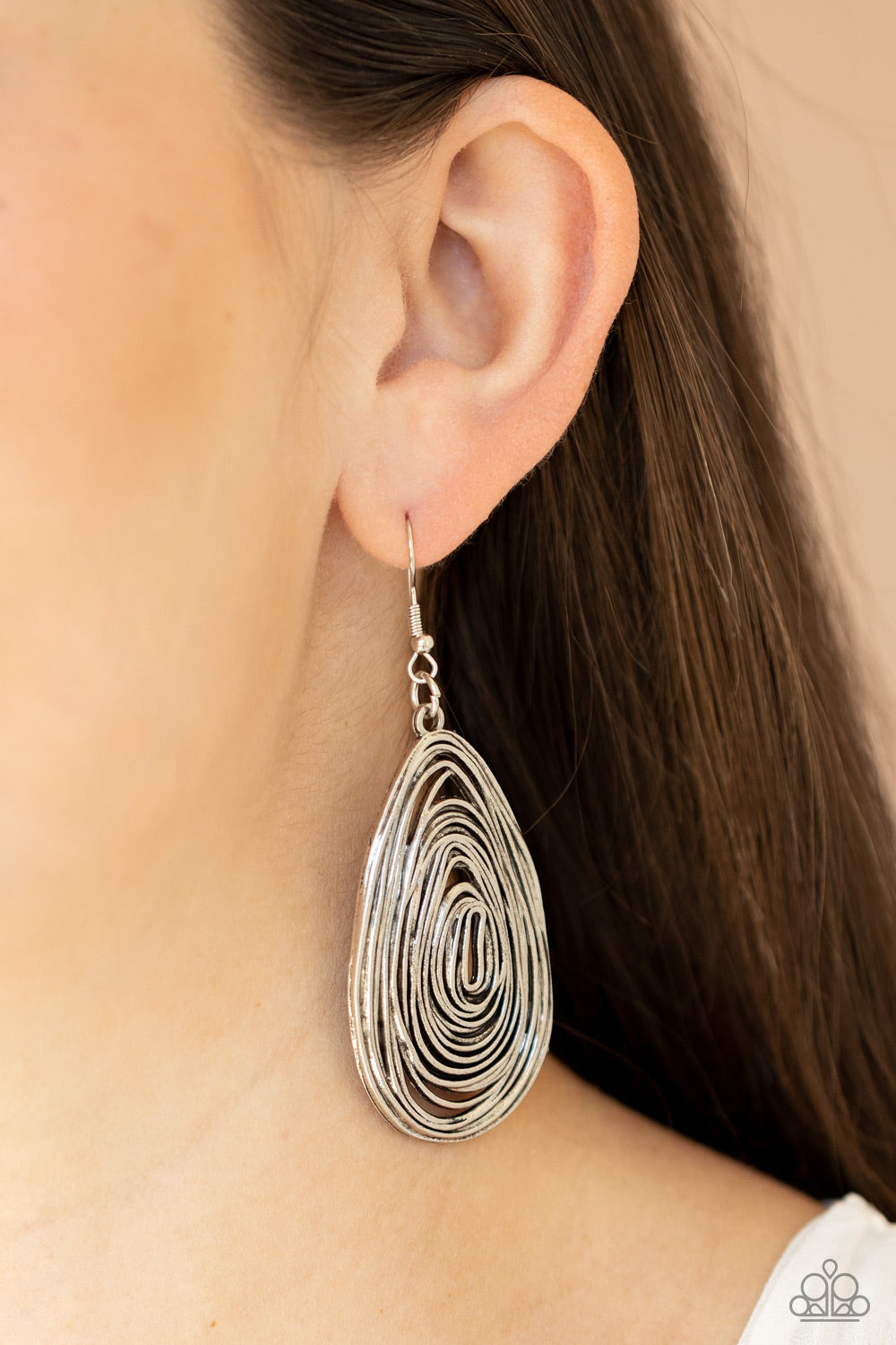 Paparazzi Accessories: Rural Ripples - Silver Earring