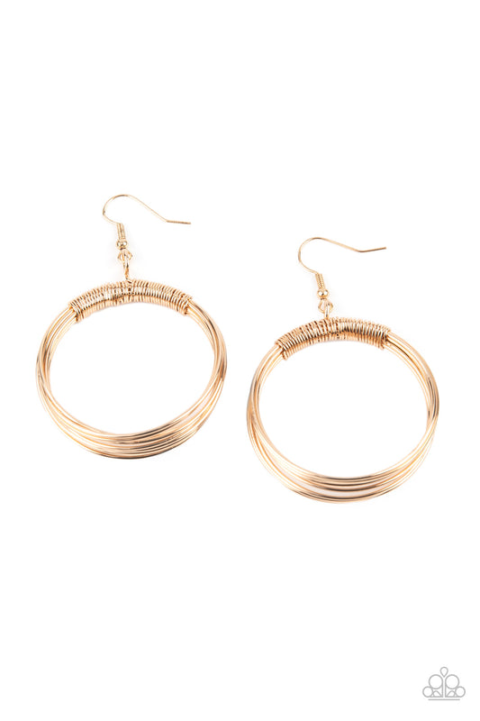 Paparazzi Accessories: Urban-Spun - Gold Earring