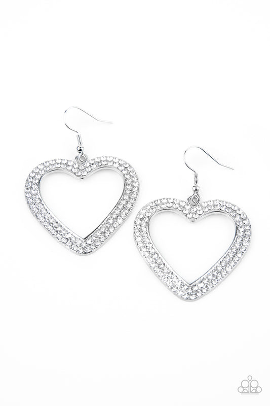 Paparazzi Accessories:GLISTEN To Your Heart - Silver Earring