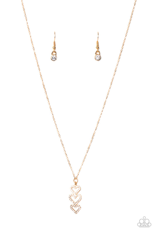 Paparazzi Accessories: With All Your HEARTS - Gold Necklace