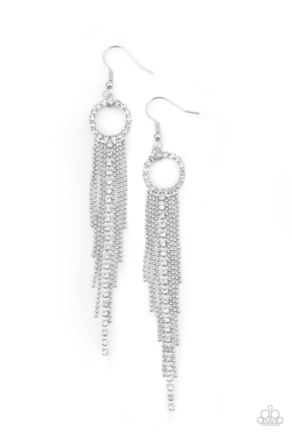 Paparazzi Accessories: Pass The Glitter - White Earring