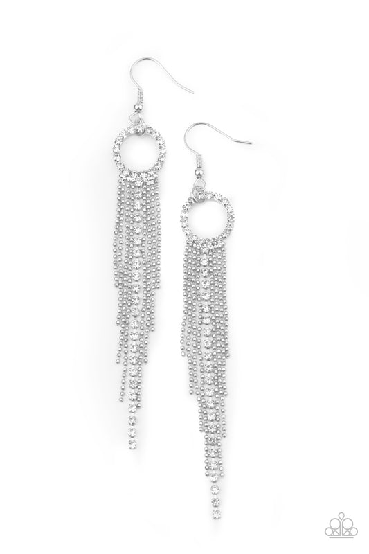 Paparazzi Accessories: Pass The Glitter - White Earring