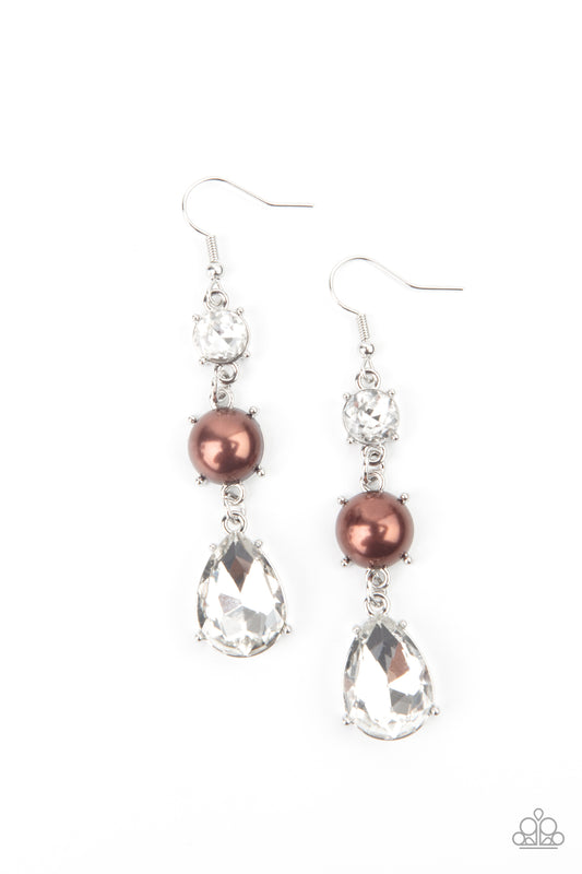 Paparazzi Accessories: Unpredictable Shimmer - Brown Earring