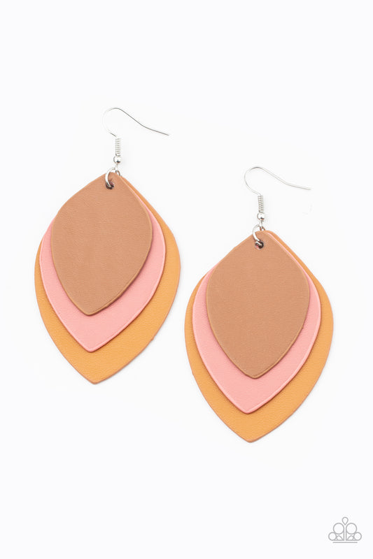 Paparazzi Accessories: Light as a LEATHER - Multi Earring