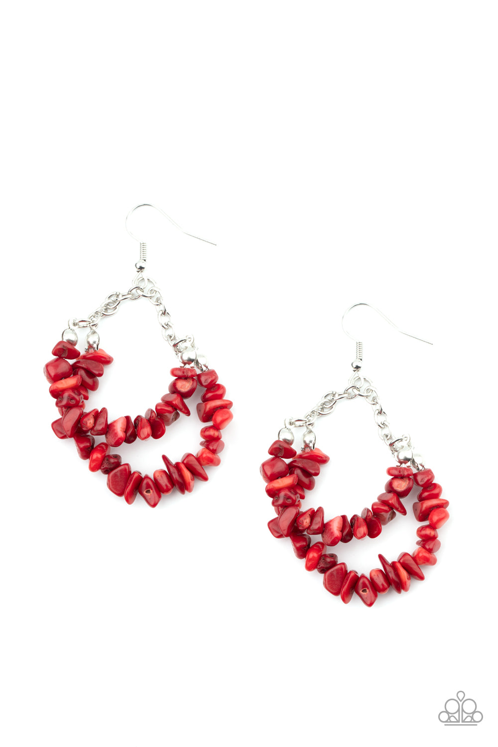 Paparazzi Accessories: Rainbow Rock Gardens - Red Earring