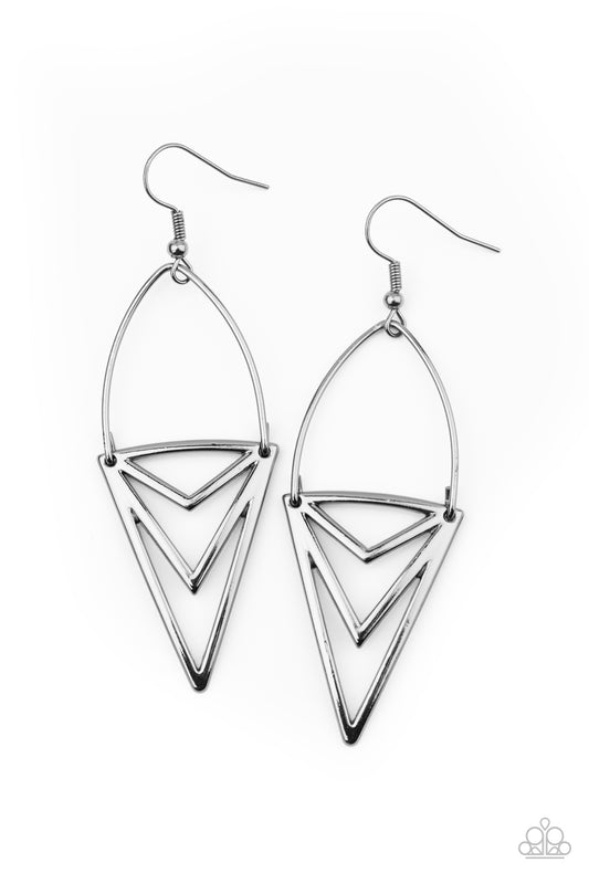 Paparazzi Accessories: Proceed With Caution - Black Earring