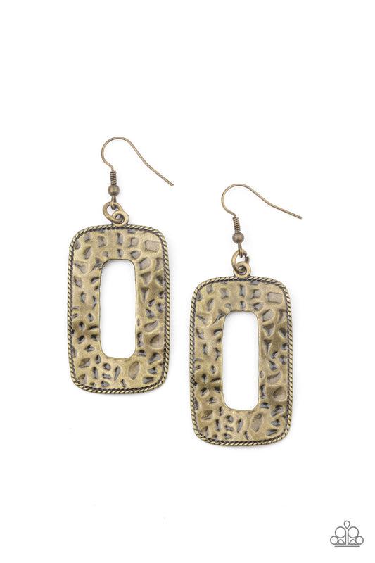 Paparazzi Accessories: Primal Elements - Brass Earring