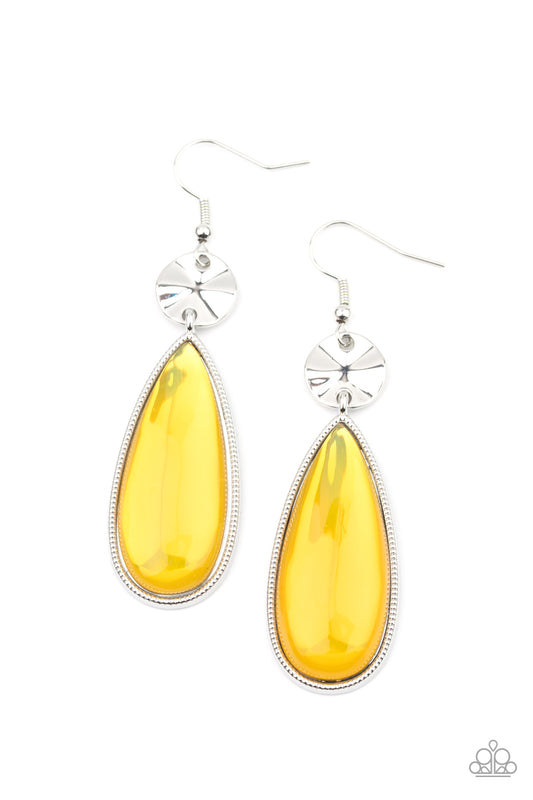 Paparazzi Accessories: Jaw-Dropping Drama - Yellow Earrig