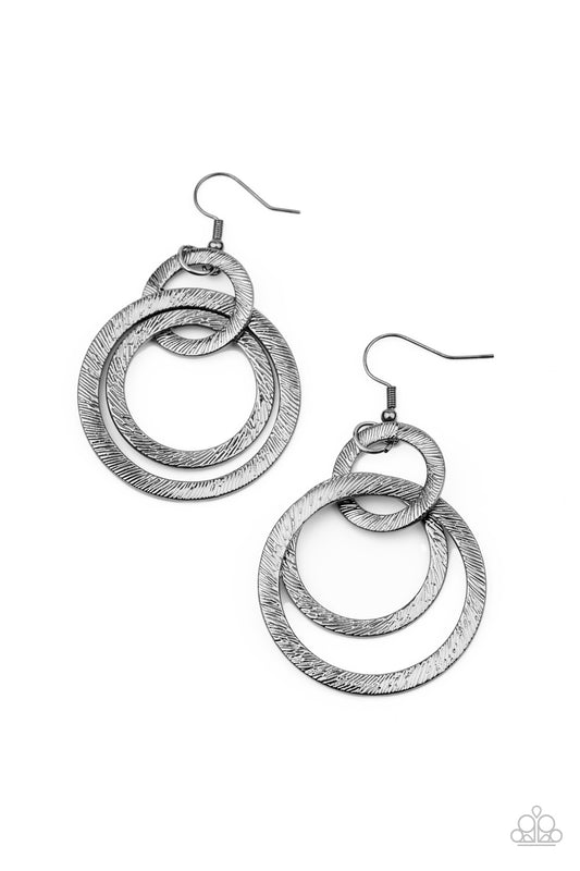 Paparazzi Accessories: Distractingly Dizzy - Black Earring